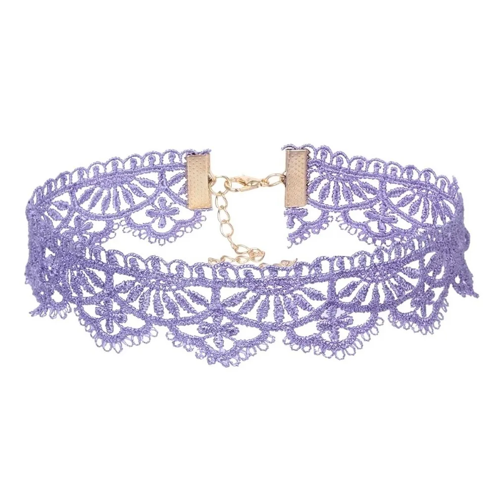 Новое поступление модные стильные женские Чокеры многоцветные кружевные Чокер