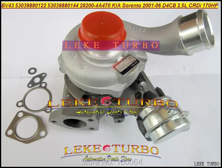 BV43 53039880122 53039700122 53039880144 53039700144 28200 4A470 282004A470 Turbo для KIA Sorento 2001 06 D4CB 2.5L CRDi 170HP|turbo turbo