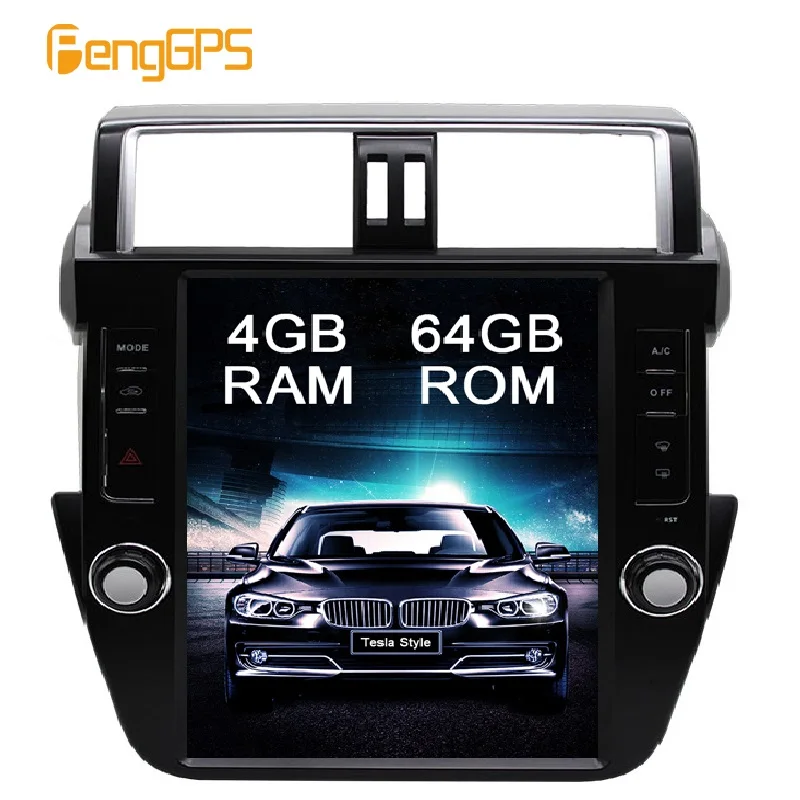 4G+ 64G ips Android 8,1 автомобильный gps-навигация, dvd-плеер для Toyota Land Cruiser Prado 150- Tesla стиль 12,1 дюймов головное устройство