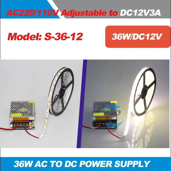 12V3A 12V36W 100% оригинальная реальная мощность переменного тока 100 в 110 В 220 230