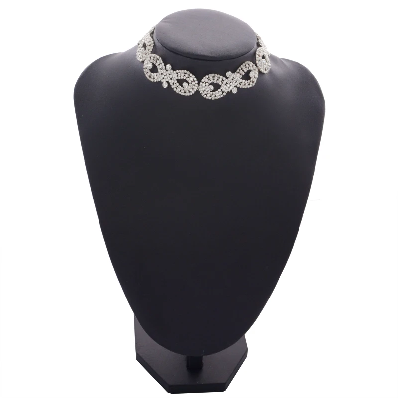 

2020 New Women Rhinestone Choker Collar Necklace Charm Pendant Wedding Fashion Hot Sexy Cute Mental Choker Necklace