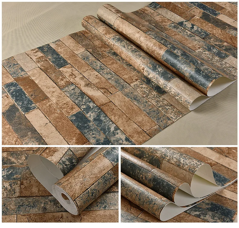 Виниловые рельефные каменные мраморные обои 3D ПВХ рулон текстурированный для