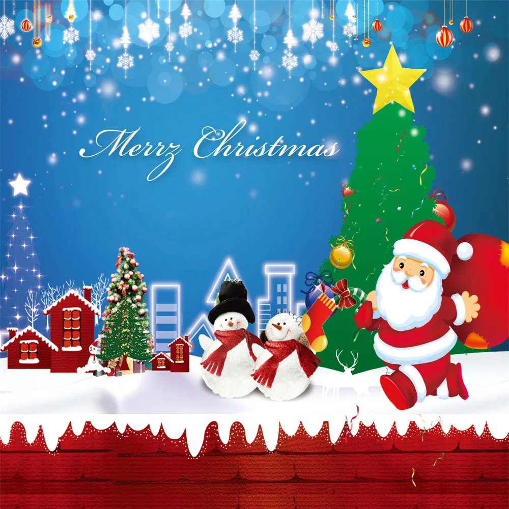 Занавеска для душа 3D Рождественский стиль детская Ванная комната