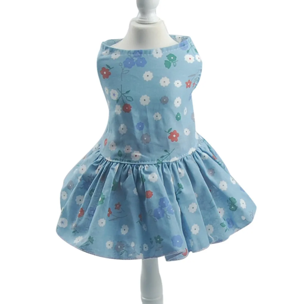 2018 TOP FASHION Colorful Pet Sunflower Printing Skirt Teddy Cute Puppy Dog Clothes 0425 | Дом и сад
