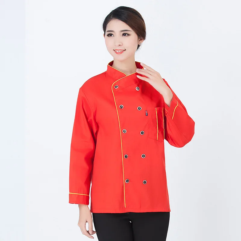 Новинка 2017 с длинным рукавом для мужчин/женщин шеф повара отеля работы ресторана