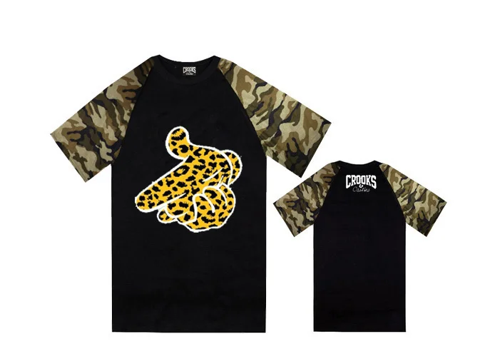 New summer Men's t-shirt /Brand Crooks and Castles new design camo sports t shirts male high quality print casual tee | Мужская