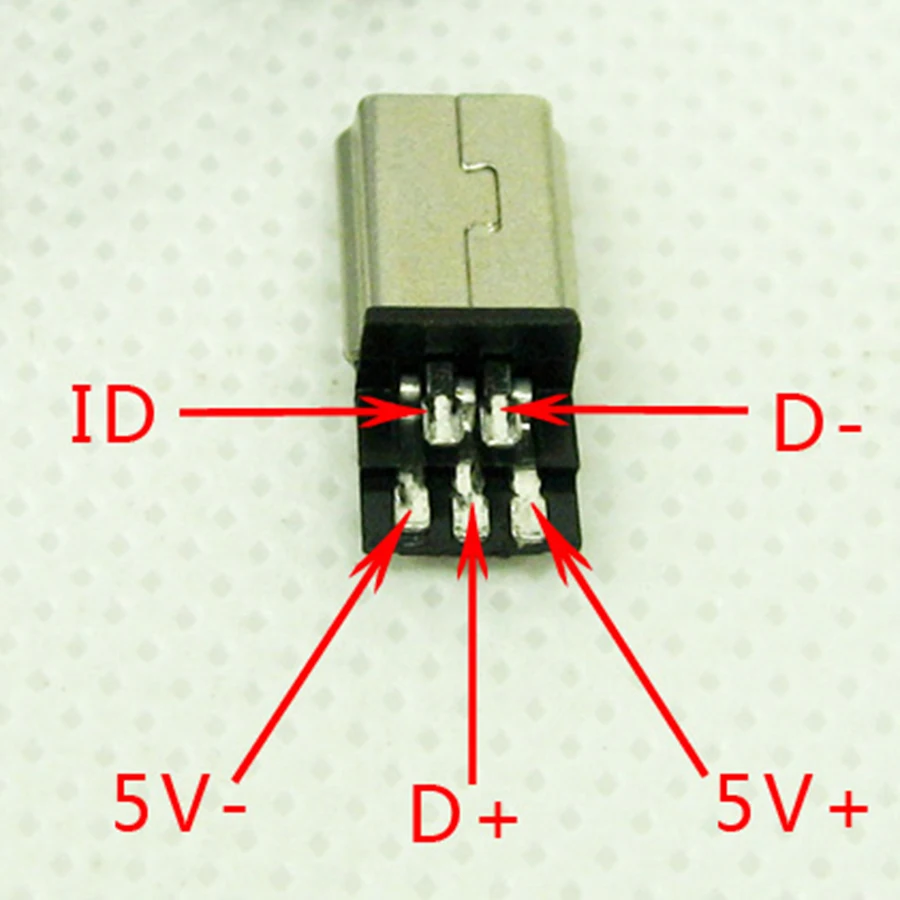10 шт. DIY Mini Type B USB 5Pin сварочный Тип штекер Коннектор 3 в 1 90 градусов адаптер для OD 4 0