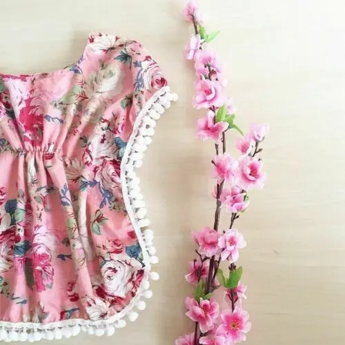 2019 Brand Newborn Kid Baby Girl Floral Blouse Summer Bohemian Tassel Batwing Sleeve Tankini Beachwear Swimsuit Cover Up Clothes | Мать и