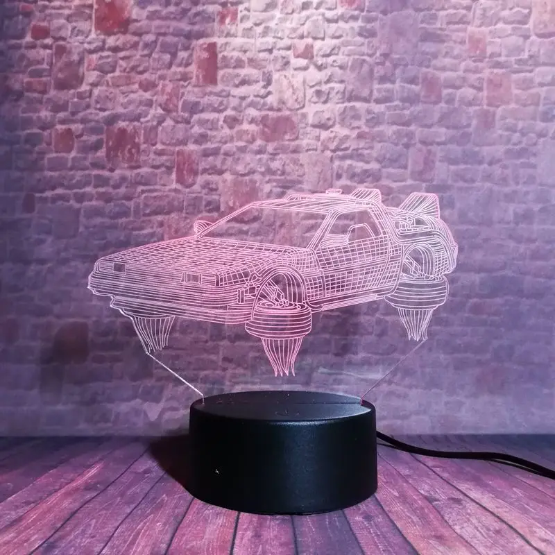 Светящийся 3D ночной Светильник визуальная иллюзия светодиодный 7 цветов