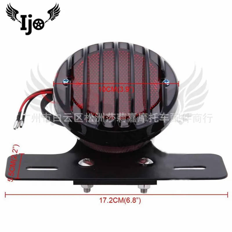 

Motorcycle accessories for kawasaki retro retro high quality metal rear taillights brake lights license plate brake taillights