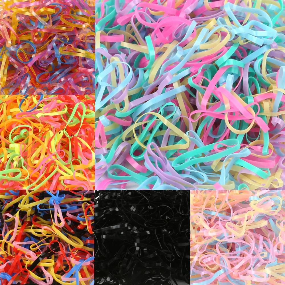 Маленькие резинки для волос из термополиуретана 2000 шт./пакет эластичные на