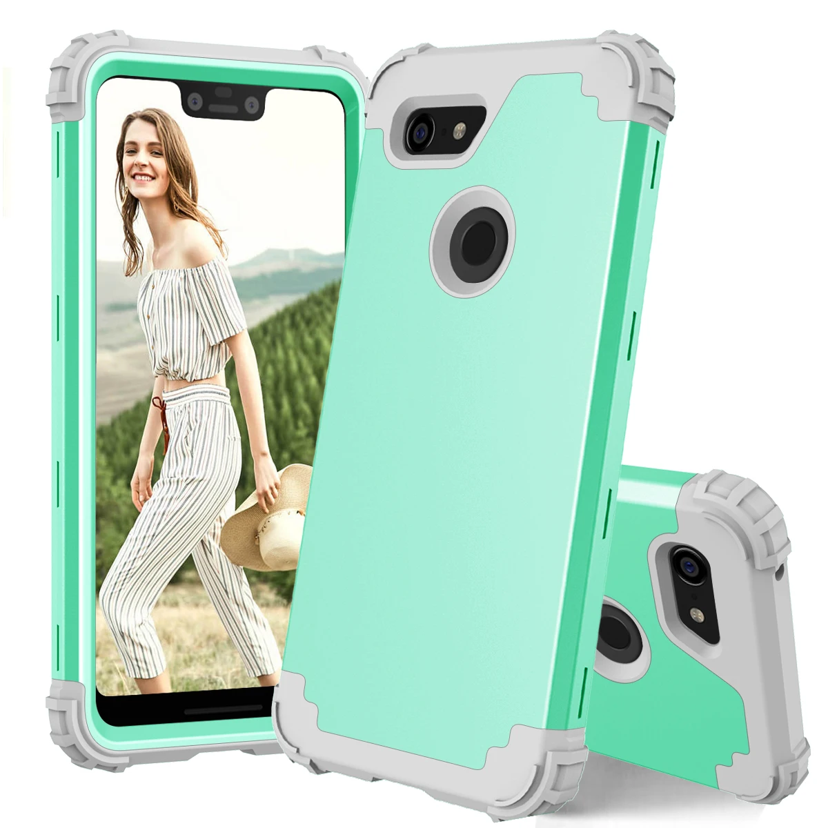Противоударный защитный чехол для Google Pixel 3 XL ультратонкий гибридный жесткий