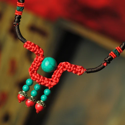 Экзотическая бижутерия ручной работы модное винтажное ожерелье-чокер красное