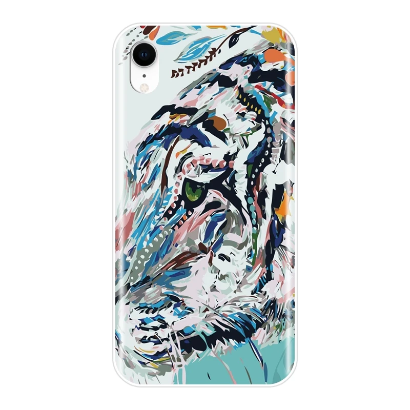 Мягкая задняя крышка Art Rabbit Cat Elephant для Apple iPhone X XR XS MAX 8 7 6 S силиконовый чехол