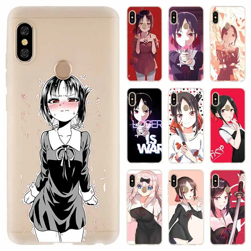 Мягкий чехол для Xiaomi Redmi 9A 8A 7A Note 10 9 8 7 Pro Max 10S 9S 8T Роскошный с аниме Кагуя