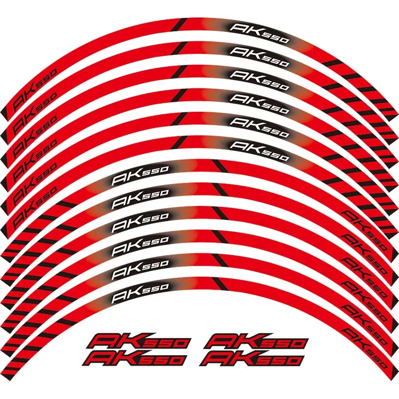 12 X Thick Edge Outer Rim Sticker Stripe Wheel Decals FIT KYMCO AK550 AK 550 | Автомобили и мотоциклы