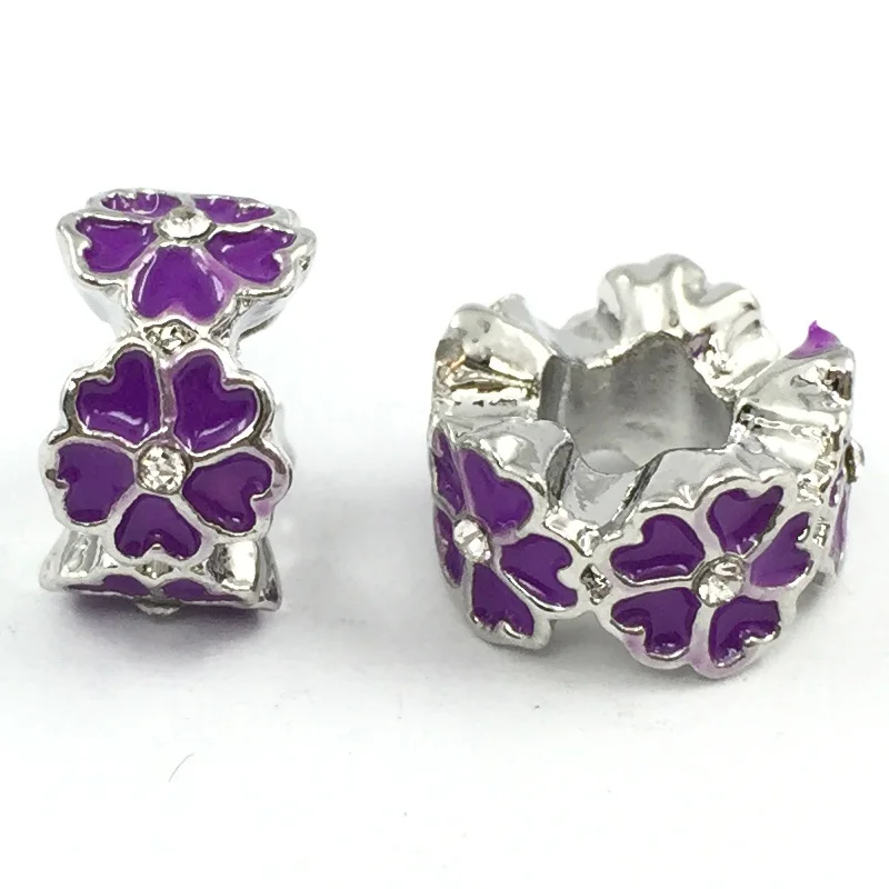 Примула Шарм с хрустальным цветком Европейский бисер Подходит амулеты Браслеты