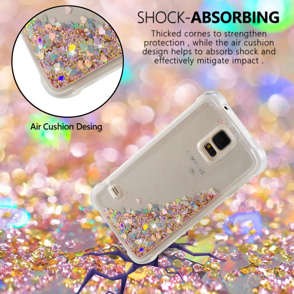 Блестящий чехол для телефона Samsung Galaxy S5 S 5 G900 G900F SM-G900F G900H SM-G900H G903F жидкий зыбучий