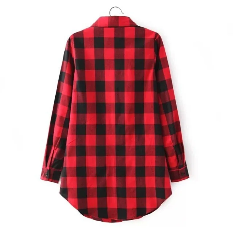 

YAYEYOU Women Cotton Plaid Blouse Shirts Long Sleeve Casual Blouses Tops Summer Style