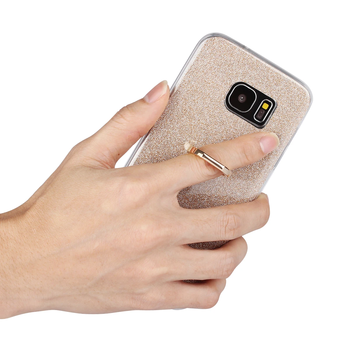 Элитный бренд 3D алмаз моды Iring телефона Чехлы для Samsung Galaxy S6 края плюс Чехол кольцо