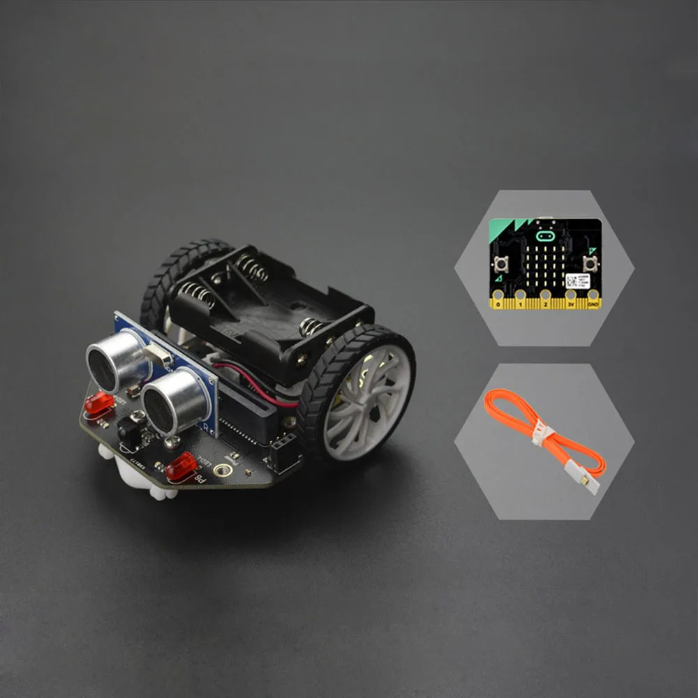 Bundle Two DFRobot Micro: Maqueen micro: бит графическое Программирование робот Мобильная платформа умный автомобиль V4.0 поддержка линии патруля окружающего света - Комплект: Bundle Two