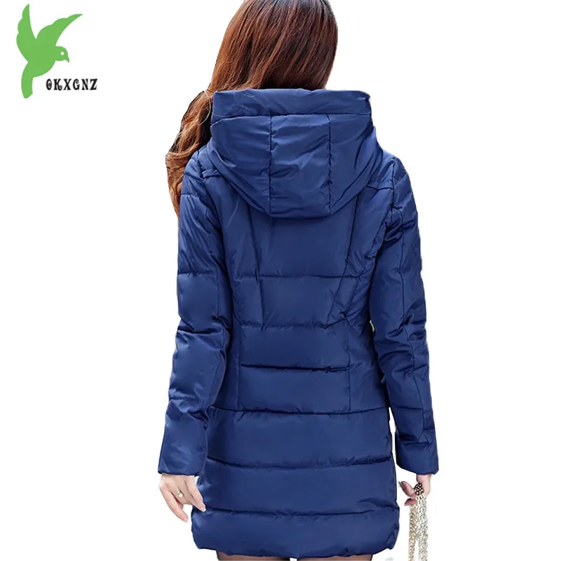 Зимние женские хлопковые куртки новые модные теплые пальто с капюшоном