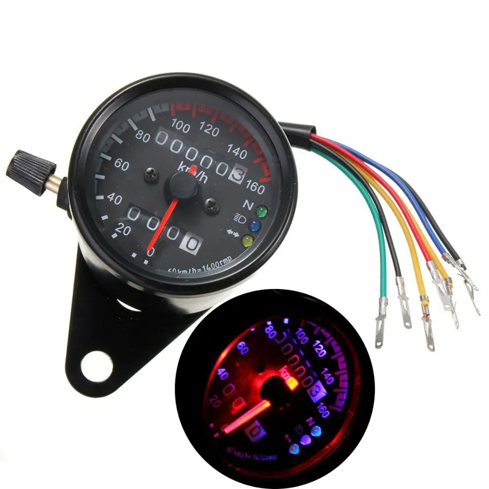Одометр мотоцикла модифицированный ретро-инструмент 12 В Световые индикаторы