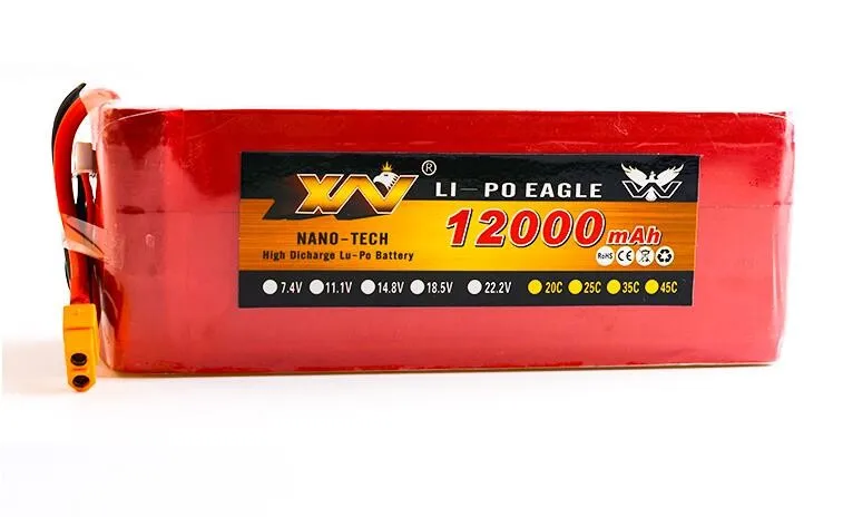 1 шт. провод с силикатной гелевой Батарея 7 4 V 11 14 8 22 2 12000 мА/ч 25C XT60 разъем для