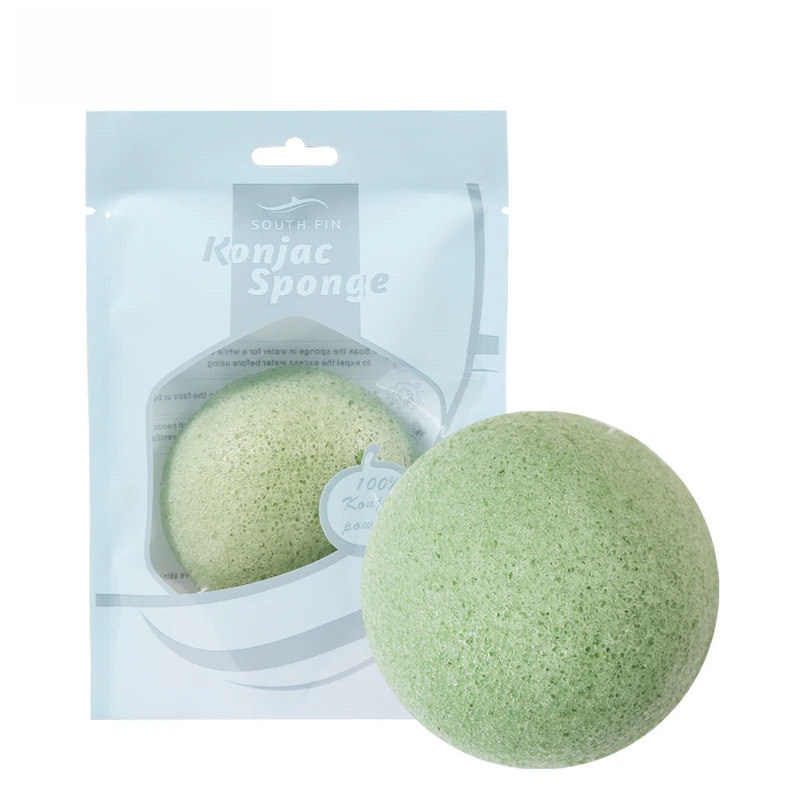 Новинка, 7 цветов, натуральный Konjac, моющий спонж для лица, Круглый спонж, очищающее средство для лица, отшелушивающее средство для лица, для женщин