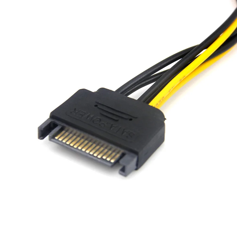SATA 15 контактный штекер M PCI e экспресс карта 6 гнездовой кабель питания для