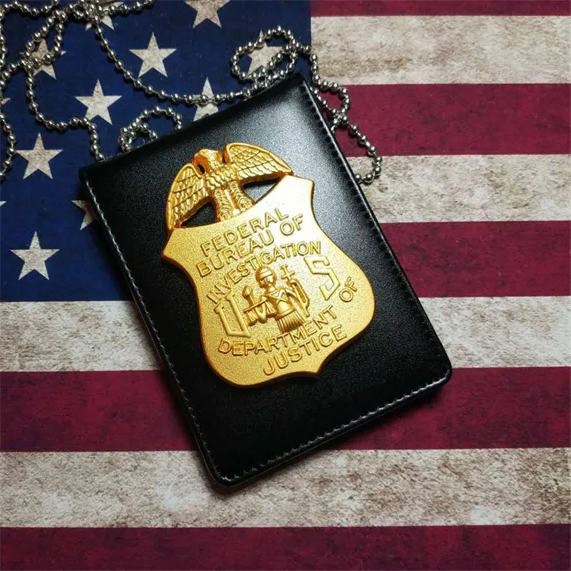 Из искусственной кожи универсальный Badgeholder полицейский значок детектива