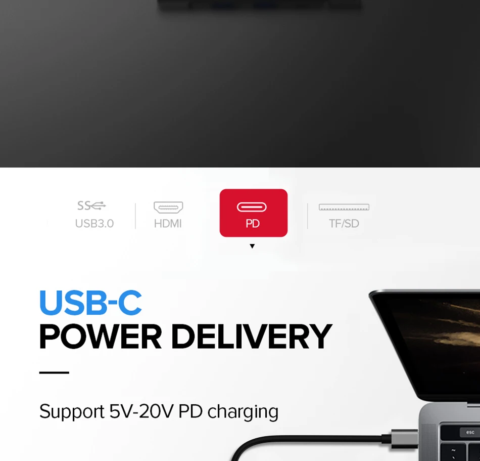QGeeM 7в1 USB C концентратор huawei P20 mate 20 Pro type C usb-хаб USB-C до 3.0Hub HDMI кардридер Thunderbolt3 адаптер для MacBook Pro