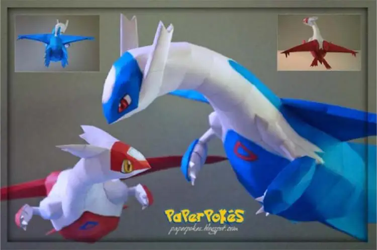 Latios Latias 3D Бумажная модель сделай сам