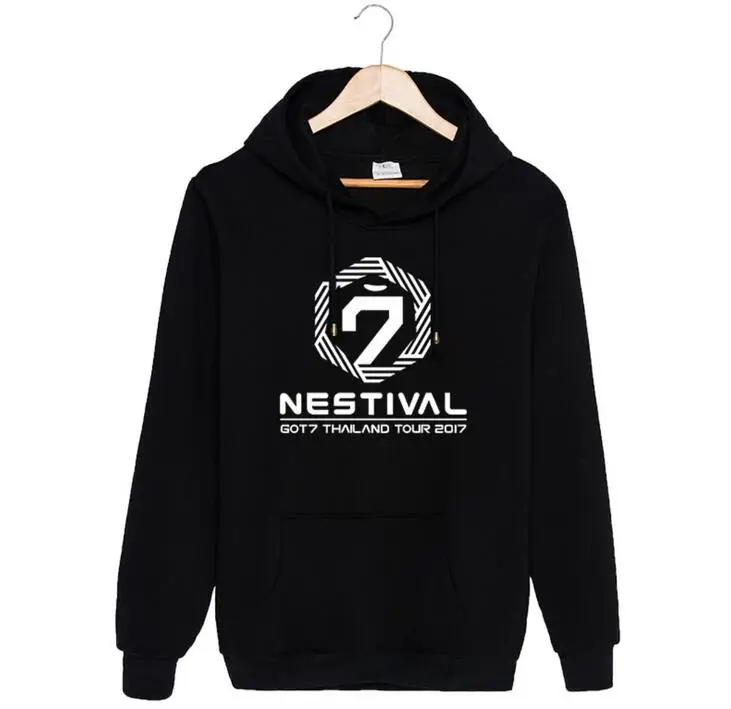 Толстовка с капюшоном Got7 флисовая толстовка унисекс принтом|loose sweatshirt|hoodie kpopprint