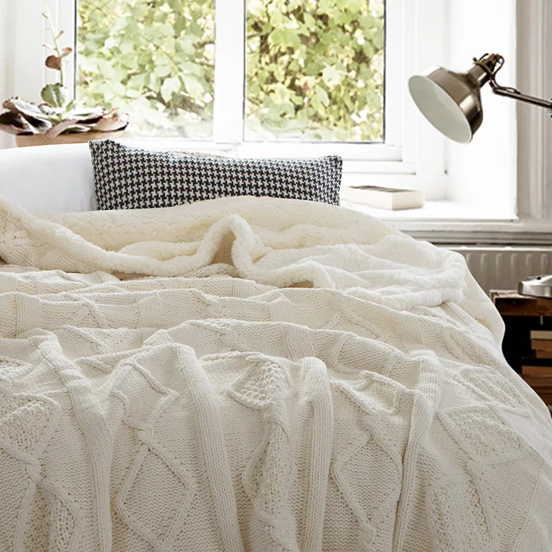 Новинка модные тёплые трикотажные одеяла в шотландскую клетку для кровати пледы