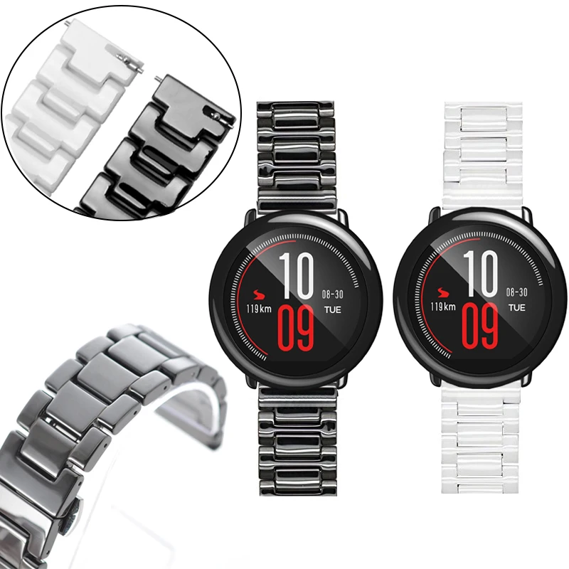 Ремешок керамический 20 мм для Xiaomi Huami Amazfit Bip/Samsung gears2/s4 22 браслет