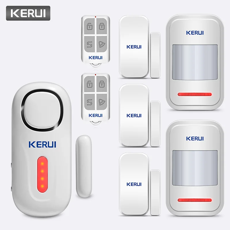 Alarm system 5 KERUI 120dB Беспроводная PIR дверь окно Защита от взлома датчик домашней безопасности снятие с охраны Противоугонная сигнализация с пультом дистанционного управления - Цвет: Alarm system 5