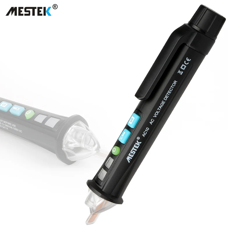 

MESTEK NCV Tester AC Voltage Detector Non-contact Adjustable Pen Style Voltage Circuit Tester Sensor 50Hz-60Hz AC 12V-1000V Test