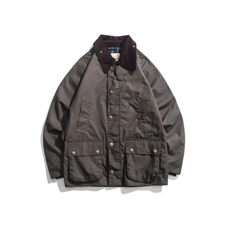 

Men's Wax Oil Coat Waxed Waterproof Jacket Vintage Clothes Trench Coat