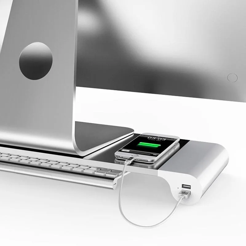 Базовый держатель из алюминиевого сплава 4 USB-порта зарядная подставка для ПК