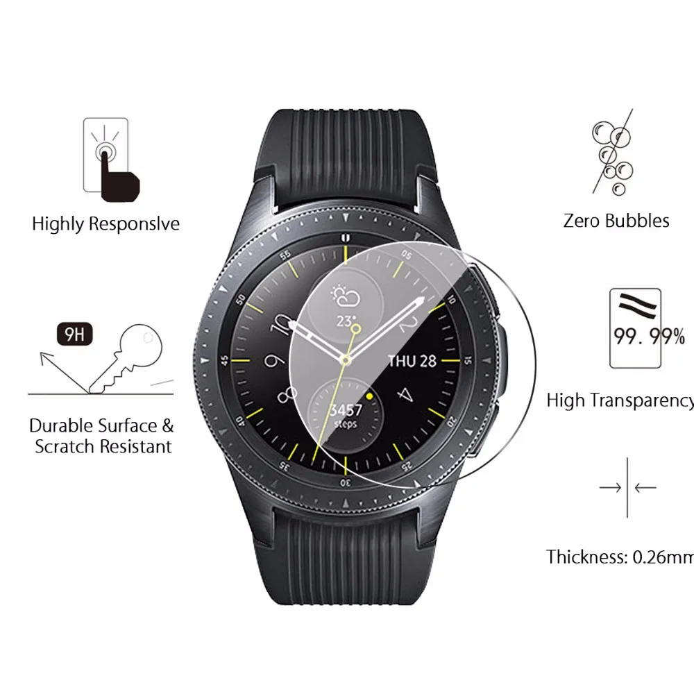 Закаленное стекло для samsung Galaxy Watch 42 мм Защита экрана для samsung Watch 42 мм 46 мм Защитная стеклянная пленка на стекло 42 мм