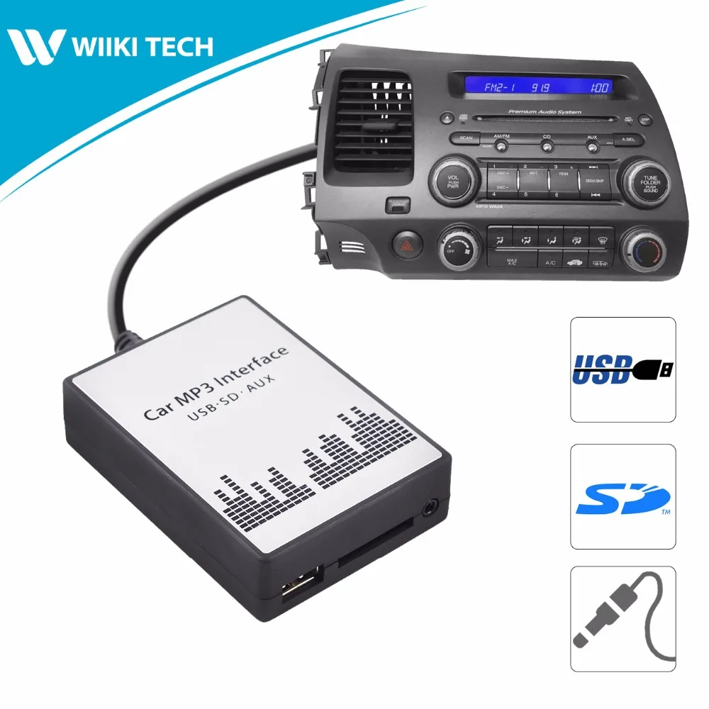 APPS2Car радио USB SD AUX Интерфейс цифровой музыкальный адаптер Mp3 для Honda Civic 2006 2010