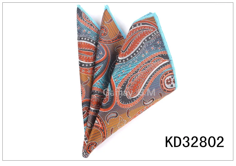 KD32802 Мода Пейсли Карманный квадратный цветочный платок для костюмов 23 см* 23 см носовой платок для мужчин и женщин Брендовые костюмы карманные полотенца носовой платок - Цвет: KD32802