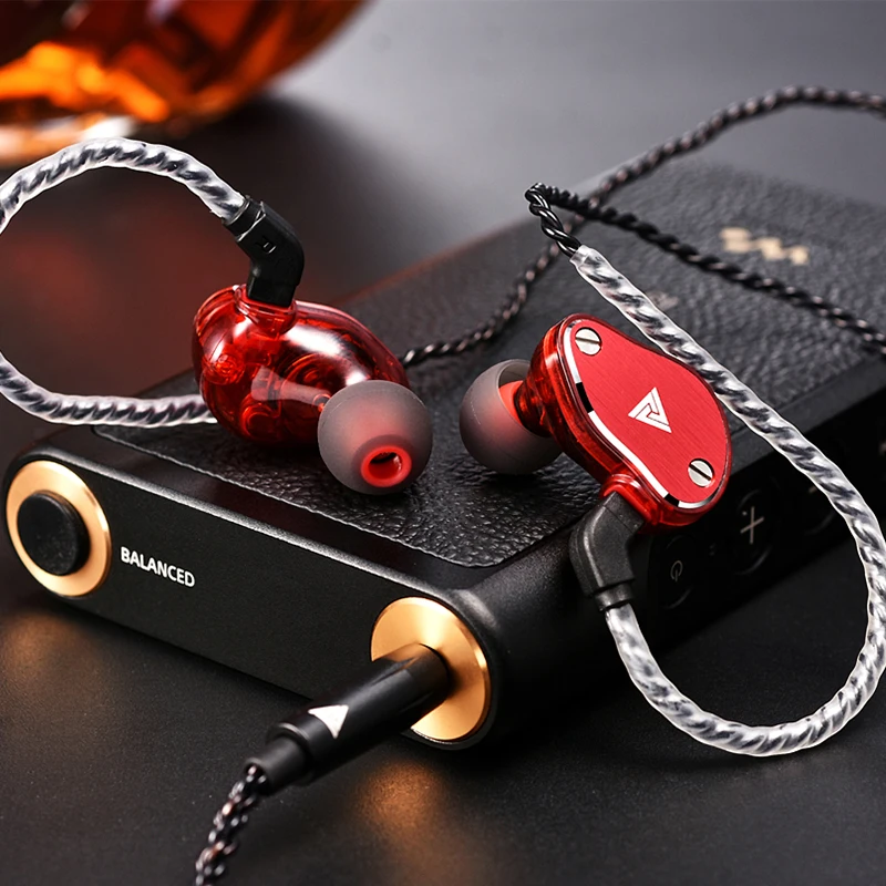 QKZ VK6 двойной блок привода в ухо наушники бас сабвуфер для телефона DJ mp3 спортивные