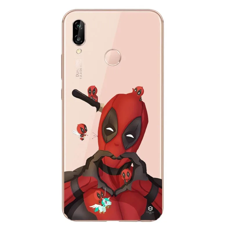 Суперклассный Мягкий силиконовый чехол Marvel Deadpool Super Hero для телефона Huawei P8L P20L P20LITE