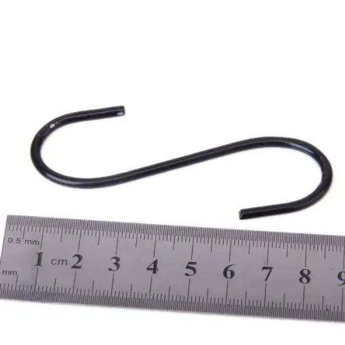 1x3 &quots-образный металлический крюк --- черный | Дом и сад