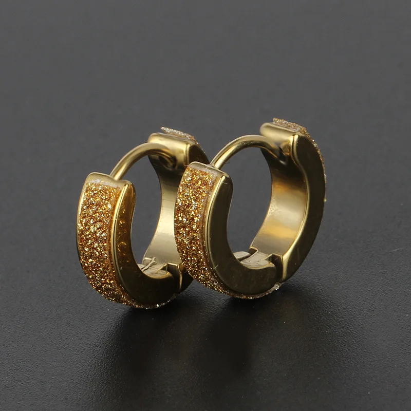 Gold/Silver/Black Plated Earrings 316L Stainless Steel Greek Key Stud boucle d'oreille for Men and Women Jewelry | Украшения и