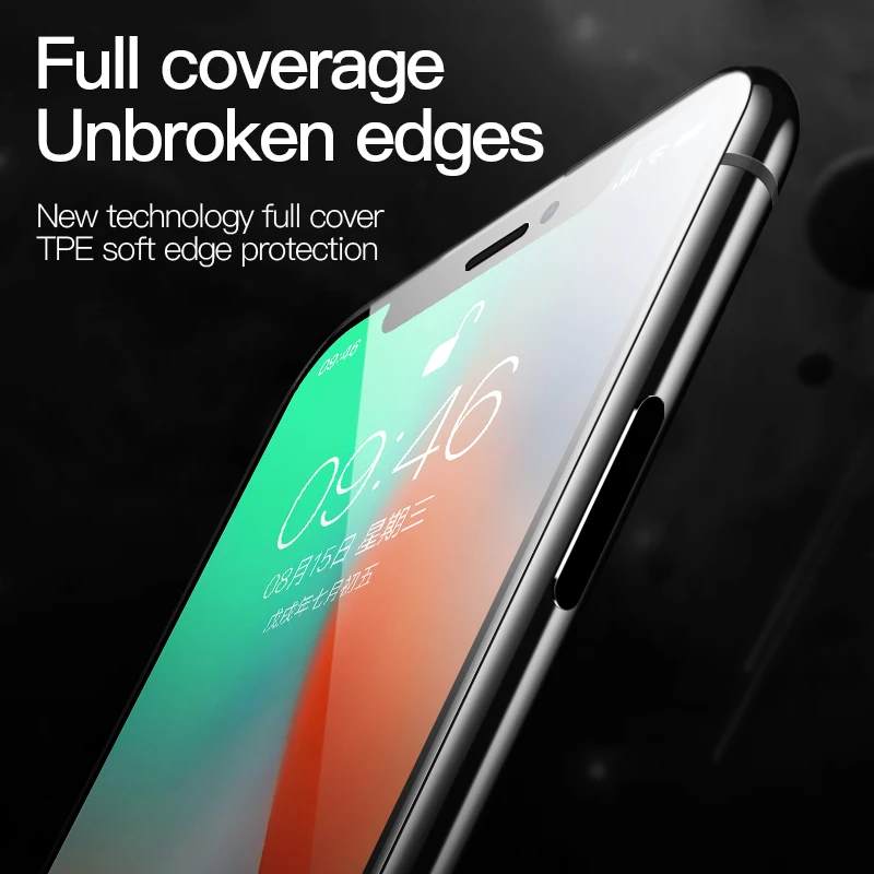 Экран с мягкими краями протектор для iPhone X Xr Xs Max HD стекло Передняя пленка Закаленное стекло для iPhone X Xs Max Защитная пленка для экрана
