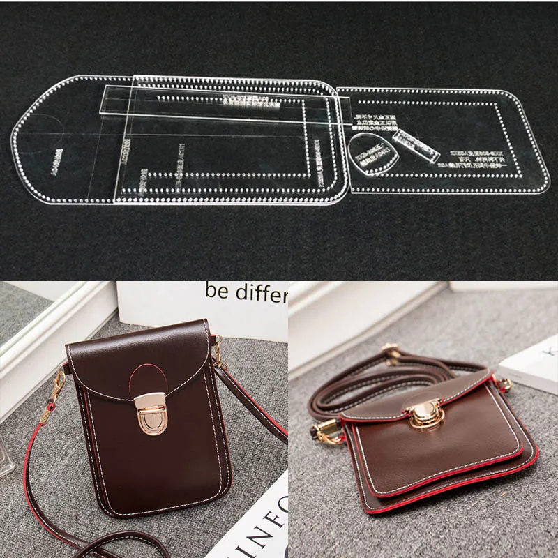 DIY Ручная кожаная женская сумка для мобильного телефона через плечо версия