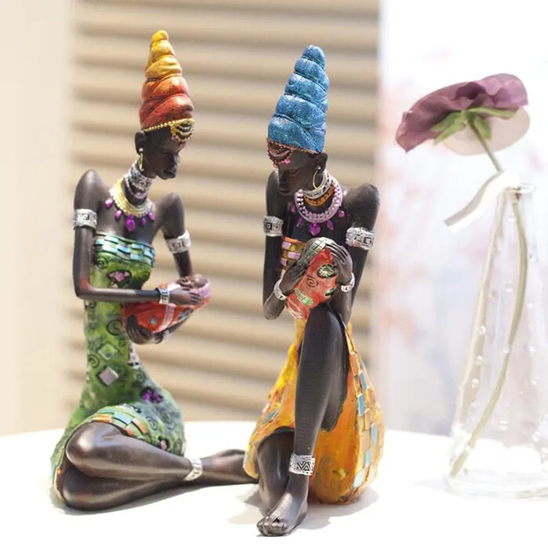 1 шт. африканская Красивая Женская декоративная фигурка подарок для друга